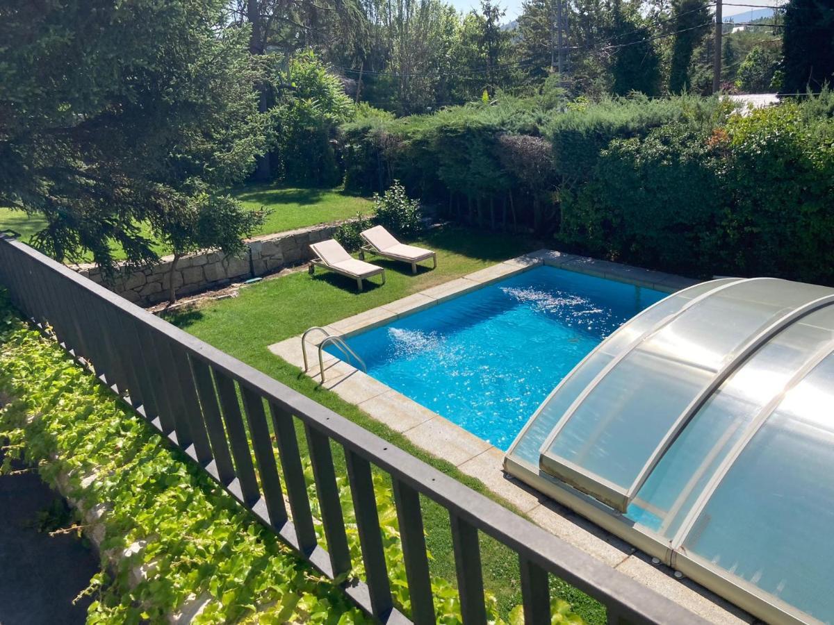 Los Cedros, Gran Chalet Con Piscina Y Apartamento En נאבאסראדה מראה חיצוני תמונה