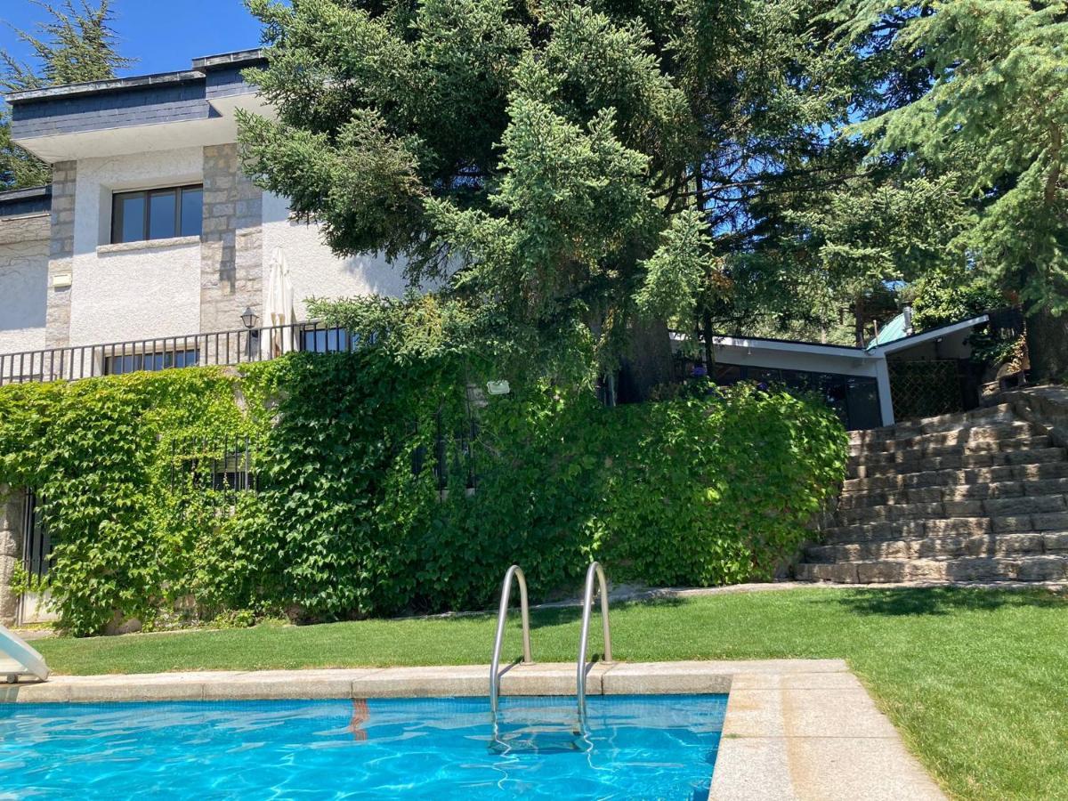 Los Cedros, Gran Chalet Con Piscina Y Apartamento En נאבאסראדה מראה חיצוני תמונה